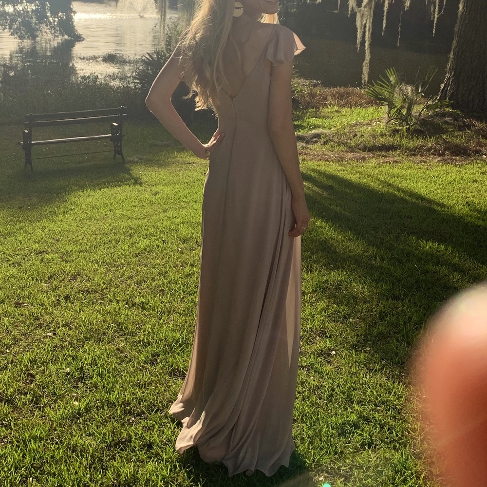 Birdy Grey taupe bridesmaid dress in extra small